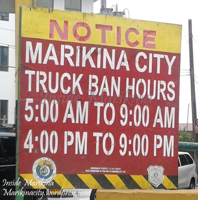  Truck  Ban  in Marikina Inside Marikina